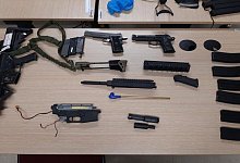 Sichergestellte Waffen - Bundespolizei Aachen/dpa