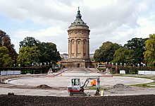 Mannheims Wasserturm - Uwe Anspach/dpa
