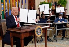 Bildungsveranstaltung mit US-Präsident Trump - Ben Curtis/AP/dpa