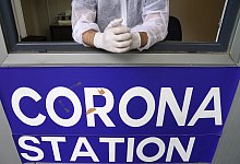 Corona-Teststation - Marcus Brandt/dpa