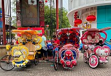 Fahrradrikschas in Malakka - Carola Frentzen/dpa