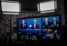 Scholz und Merz im TV-Duell - Kay Nietfeld/dpa