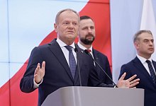 Tusk informiert über Regierungsumbildung - Leszek Szymanski/PAP/dpa