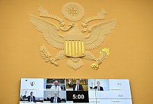 Videokonferenz mit den Chefs von Tech-Konzernen - Foto: Mandel Ngan/Pool AFP/AP/dpa