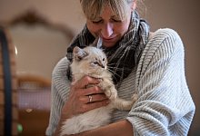 Frau schmust mit Katze - Christin Klose/dpa-tmn/dpa