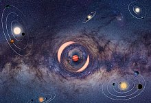 Frei durchs All schwebender Planet erstmals vermessen - J. Skowron/K. Ulaczyk/OGLE/dpa