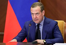 Ukraine-Krieg - Medwedew - Ekaterina Shtukina/Sputnik Pool/AP/dpa