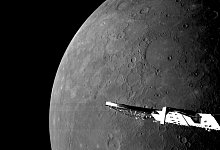 Sonde "BepiColombo" fliegt nah an Merkur vorbei - ESA/BepiColombo/MTM/dpa