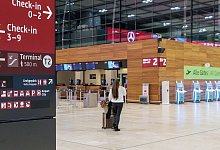 Drohnen-Sichtung am Flughafen BER - Carsten Koall/dpa