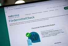 Webseite des F&ouml;rdermittelchecks bei co2online - Christin Klose/dpa-tmn