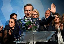 Der konservative Spitzenkandidat Ulf Kristersson bei einer Wahlparty in Stockholm. - Fredrik Sandberg/TT News Agency via AP/dpa