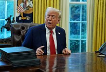 US-Präsident Trump im Oval Office - Evan Vucci/AP/dpa