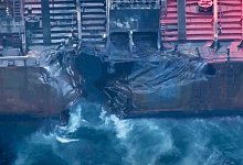 Schiffskollision vor britischer Küste - Sky/Sky via AP/dpa