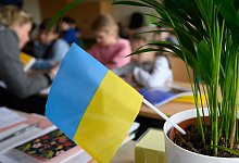 Unterricht f&uuml;r ukrainische Sch&uuml;lerinnen und Sch&uuml;ler - Robert Michael/dpa