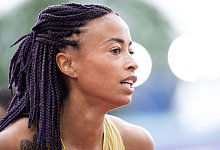 Fällt angeschlagen für das Rennen der deutschen 4x100-Meter-Staffel aus: Tatjana Pinto. - Sven Hoppe/dpa
