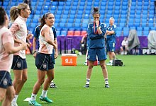 Vor dem Finale der Fußball-EM der Frauen - Training Spanien - Alessandra Tarantino/AP/dpa
