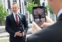 Bundesdigitalminister Volker Wissing (FDP) am Rande der G7-Digitalministerkonferenz in Düsseldorf. - Oliver Berg/dpa