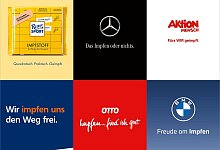 Unternehmen werben gemeinsam für die Impfung - Foto: #ZusammenGegenCorona/dpa/Handout