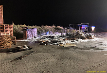 Palettenbrand in Bad Salzuflen - Freiwillige Feuerwehr Bad Salzuflen