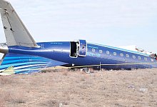 Passagierflugzeug st&uuml;rzt in Kasachstan ab - Uncredited/The Administration of Mangystau Region/AP/dpa