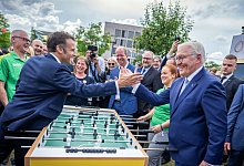 Emmanuel Macron und Frank-Walter Steinmeier - Michael Kappeler/dpa