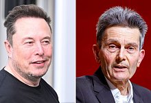 Elon Musk und Rolf M&uuml;tzenich - Gollnow/Banneyer/dpa