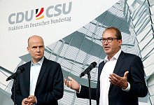 Unionsfraktion zu Maskenaff&auml;re - Foto: Wolfgang Kumm/dpa