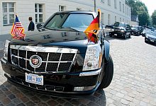 Cadillac des US-Pr&auml;sidenten in Berlin - picture alliance / dpa