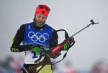 Bester deutscher Biathlet bei der Verfolgung: Roman Rees. - Hendrik Schmidt/dpa-Zentralbild/dpa