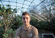 Tierpfleger von Zwergflusspferd Toni - Carsten Koall/dpa