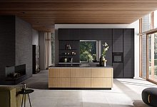 K&uuml;chenfront mit der Optik &laquo;Wiener Geflecht&raquo; - H&auml;cker K&uuml;chen/dpa-tmn