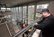 Blick in den hohen, hellen Lesesaal - Preuss