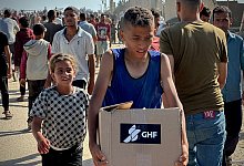 Nahostkonflikt - GHF-Hilfsgüterverteilung in Rafah - Moaz Abu Taha/APA Images via ZUMA Press Wire/dpa