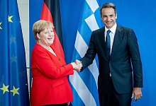 Griechischer Ministerpr&auml;sident Mitsotakis in Berlin - Foto: Christoph Soeder