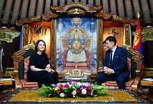 Baerbock und Khurelsukh - Bernd von Jutrczenka/dpa