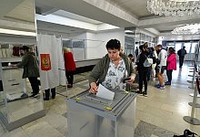 In den von Russland besetzten Gebieten haben Scheinreferenden begonnen. - Uncredited/AP/dpa