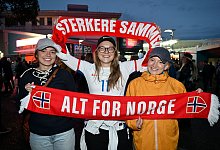 Norwegische Fu&szlig;ballfans - Andrew Cornaga/AP/dpa