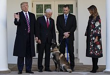 Trump und Conan - Foto: Evan Vucci/AP/dpa