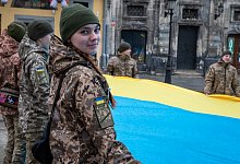 Feierlichkeiten zum Tag der Nationalhymne in der Ukraine - Olena Znak/SOPA Images via ZUMA Press Wire/dpa
