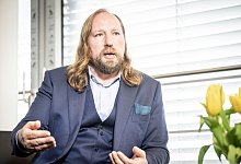 Anton Hofreiter (Bündnis90/Die Grünen), Vorsitzender des Ausschusses für die Angelegenheiten der Europäischen Union, während eines Interviews mit der dpa. - Michael Kappeler/dpa