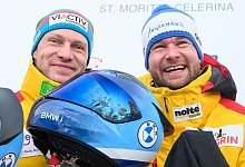 Johannes Lochner (r) und Francesco Friedrich - Robert Michael/dpa