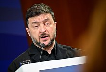 Pr&auml;sident Wolodymyr Selenskyj - Sebastian Christoph Gollnow/dpa