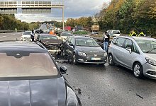 Massenkarambolage auf der A81 - J&uuml;rgen K&uuml;mmerle/Heilbronner Stimme/dpa