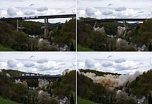 A45-Talbr&uuml;cke Rahmede wird gesprengt - Christoph Reichwein/dpa