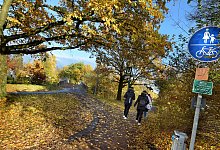Rad- und Gehweg in Gr&uuml;nzug an der Otto-Brenner-Stra&szlig;e - Barbara Franke