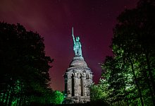 Polarlichter Hermannsdenkmal - Bildrechte vorbehalten