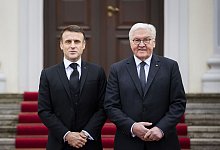 Frankreichs Pr&auml;sident Macron bei Bundespr&auml;sident Steinmeier - Christoph Soeder