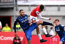 MAASTRICHT - (l-r) Jeredy Hilterman of Willem II, Marko Kleinen of MVV Maastricht during the Dutch Kitchen Champion divi - IMAGO/ANP