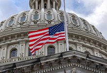 September 30, 2023, Washington, D.C, U.S: The American flag is seen before the House passed a short-term spending bill t - IMAGO/ZUMA Wire
