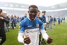 Sirlord Conteh (1. FC Magdeburg,17) - 3. Liga Fu&szlig;ball Saison 2021-2022 Punktspiel 1. FC Magdeburg vs. FSV Zwickau in der - Imago Images